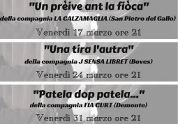 I tre spettacoli in programma